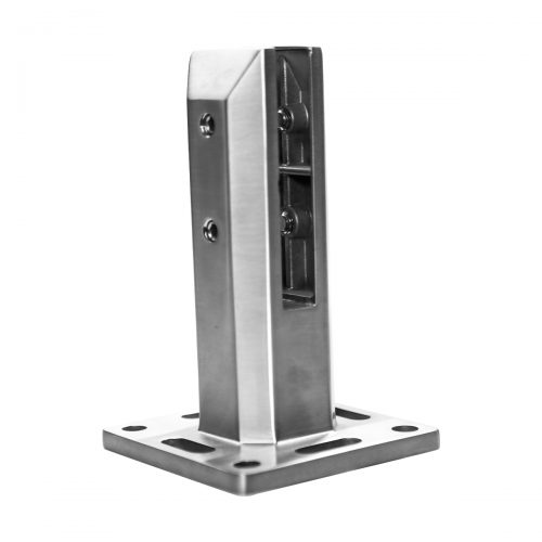 Adjustable Hollow Style Square Base Mount Glass Spigot