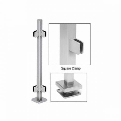 Stainless Steel Square Post With Clamp