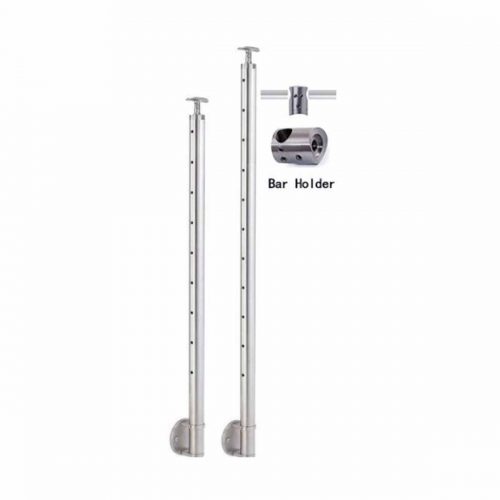 Stainless Steel Round Post With Bar