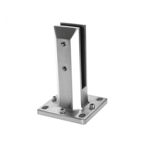 Adjustable Square Base Mount Glass Spigot(Level And Glass Tilt Adjustable)