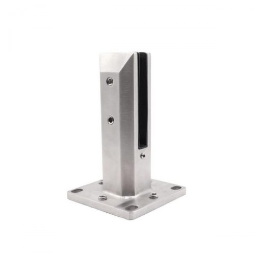 Adjustable Square Base Mount Glass Spigot(Level And Glass Height Adjustable )