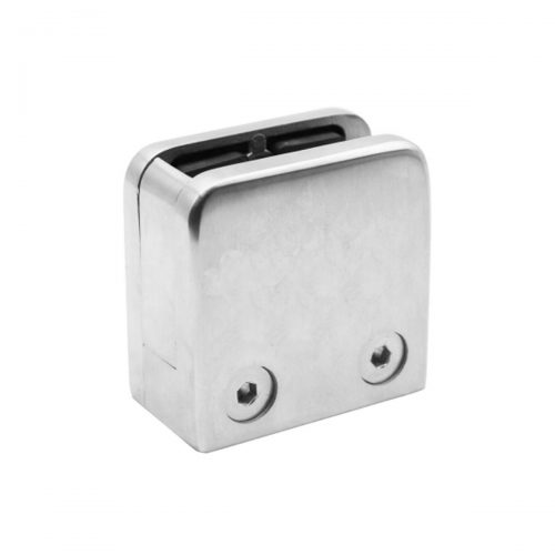 Square Glass Clamp With Bottom Plate