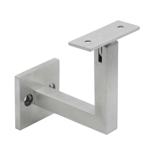 Adjustable square glass to wall bracket