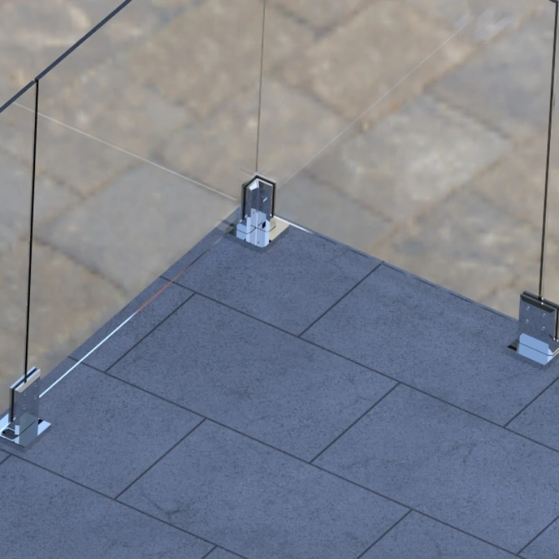 Application of 90 Degree Glass to Glass Corner Glass Spigot