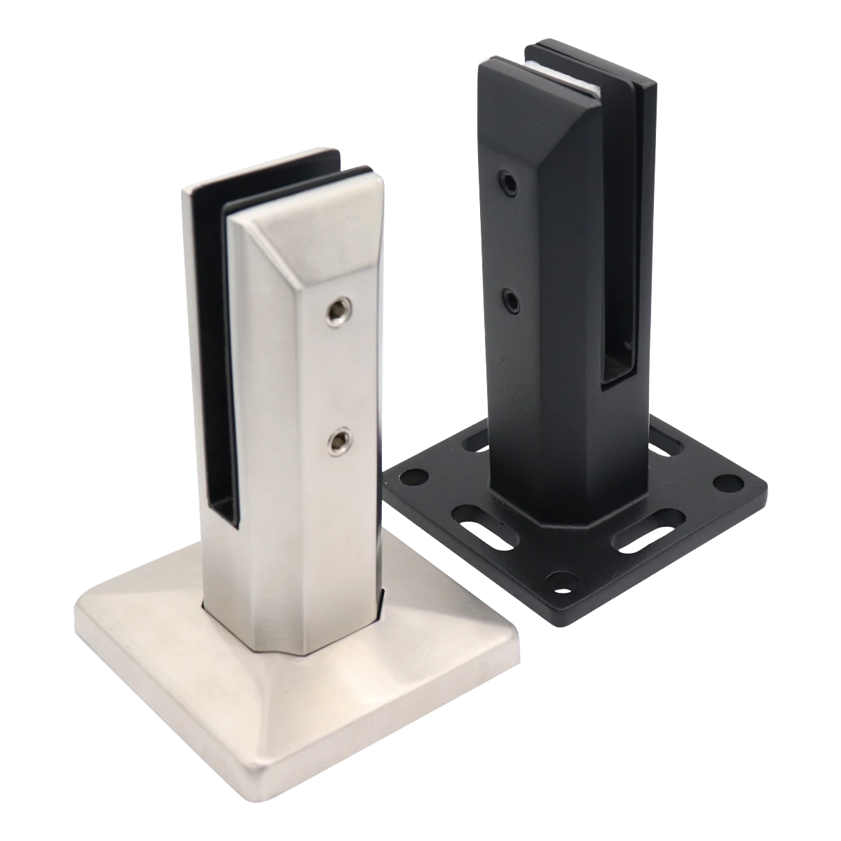 Adjustable Hollow Style Square Base Mount Glass Spigot