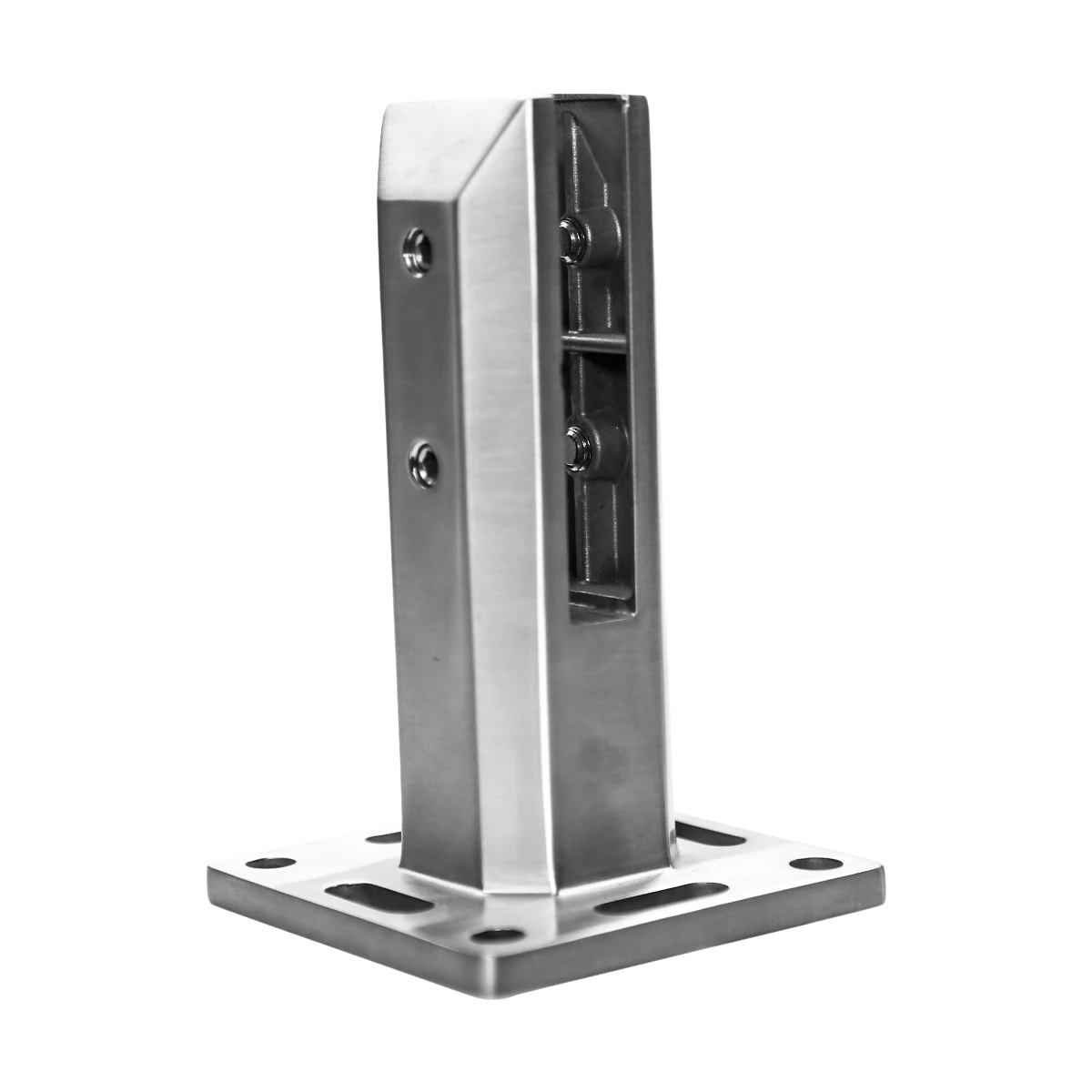 Adjustable Hollow Style Square Base Mount Glass Spigot