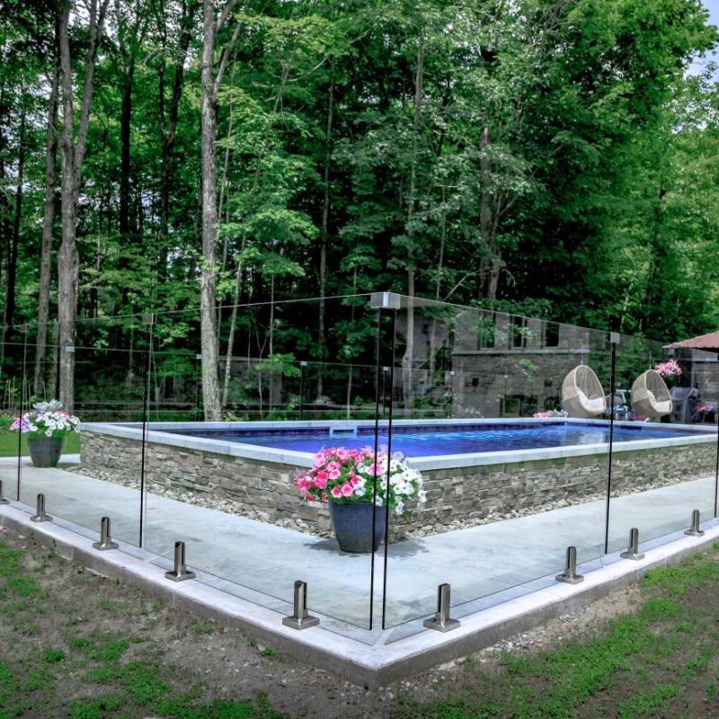 Application of Adjustable Square Base Mount Glass Spigot(Level And Glass Tilt Adjustable)
