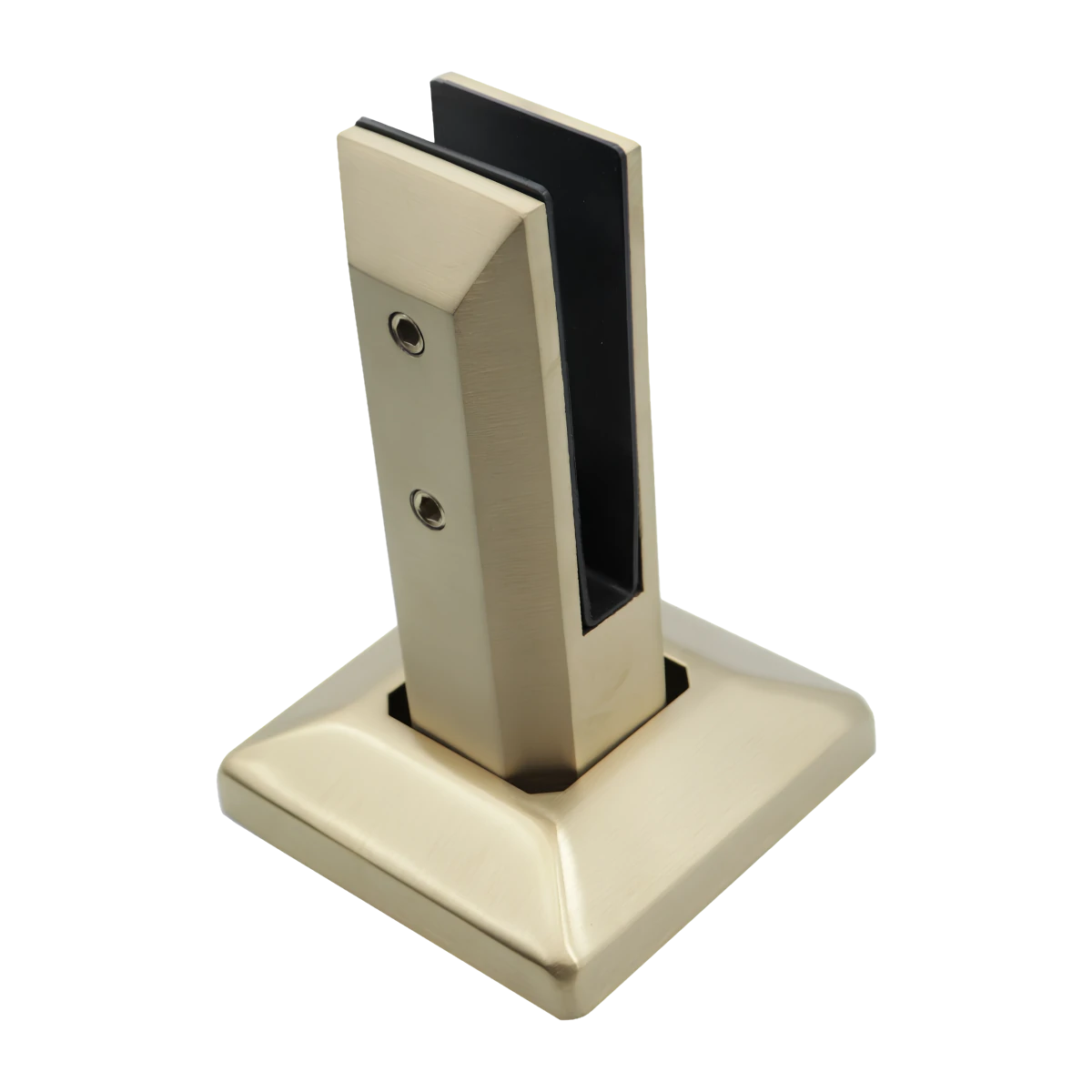 Adjustable Square Base Mount Glass Spigot(Level And Glass Tilt Adjustable)