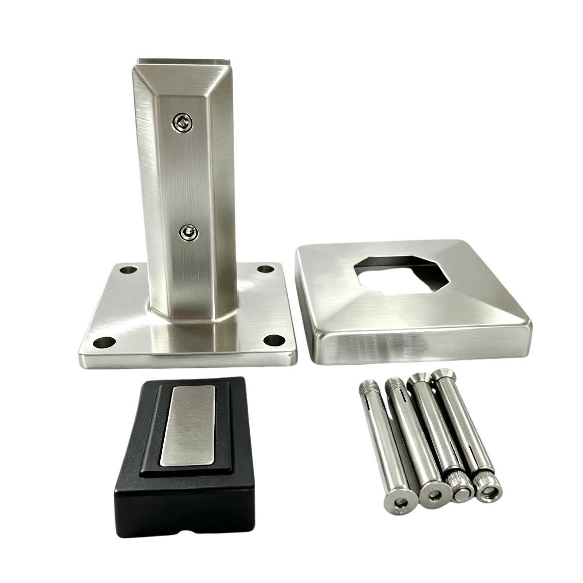 Bigger Square Base Mount Glass Spigot