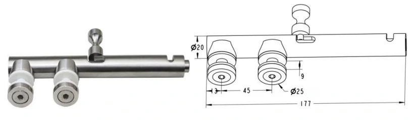 Floor Latch Dimension Drawing