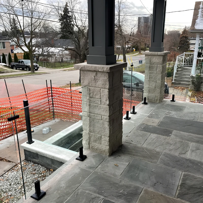 Application of Square Base Mount Glass Spigot