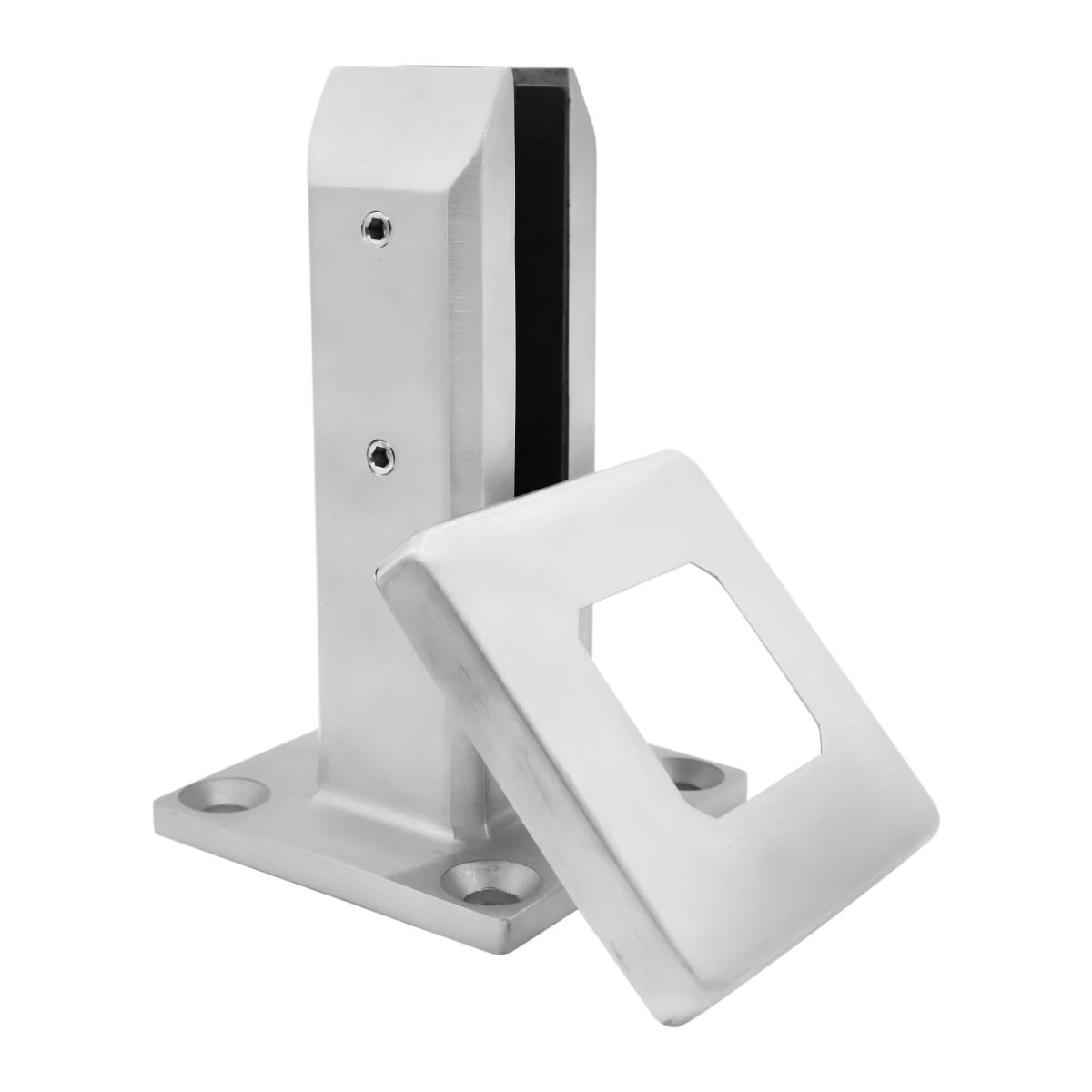 Square Base Mount Glass Spigot
