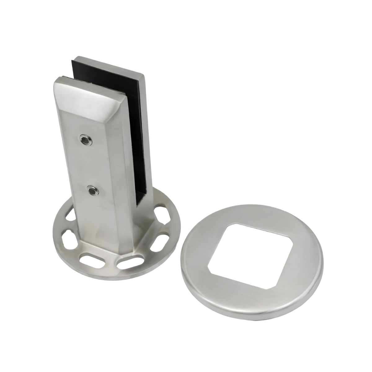 Hollow Square Glass Spigot With Base Mount