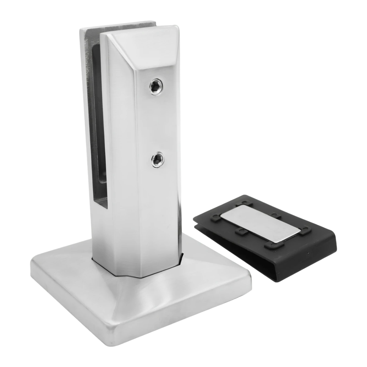 Hollow Style Square Base Mount Glass Spigot