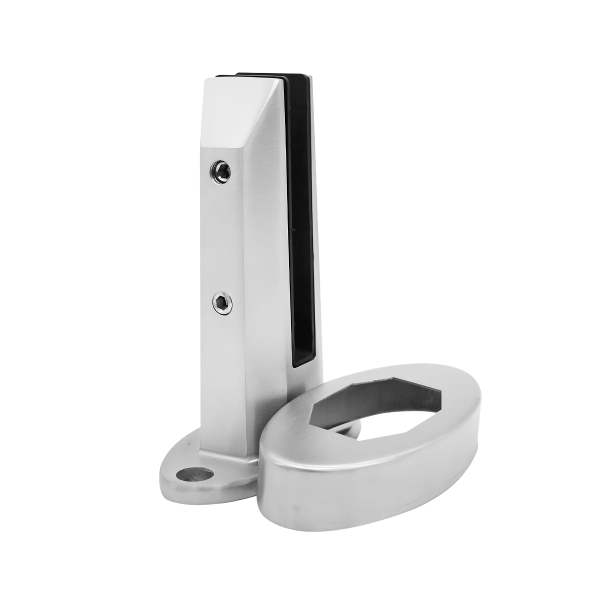 Oval Base Mount Glass Spigot (Oval Plate)
