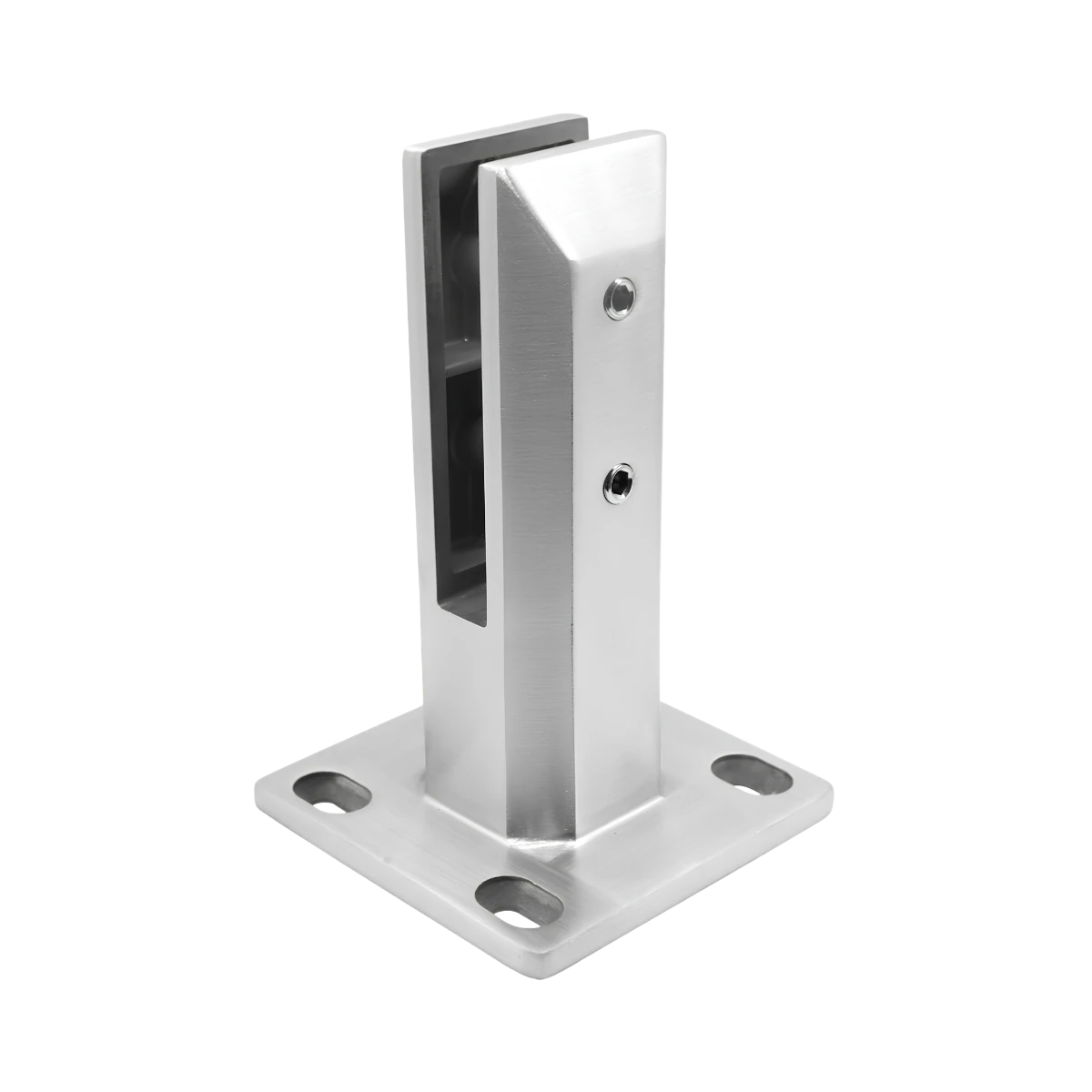 Hollow Square Base Mount Glass Spigot