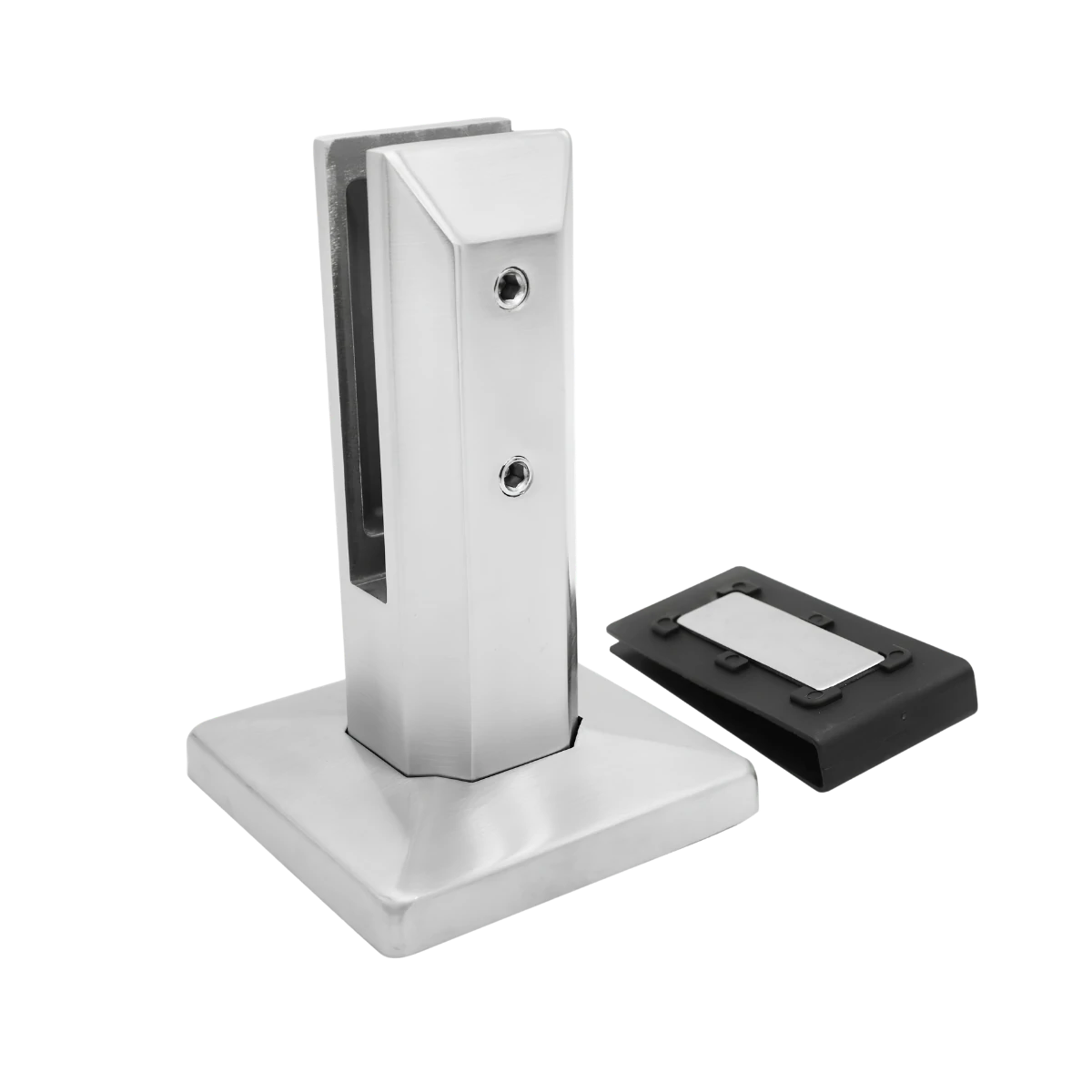 Hollow Square Base Mount Glass Spigot