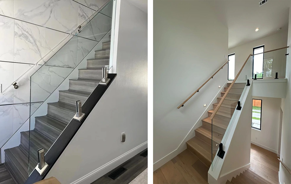 Solution for Angle Glass Railings