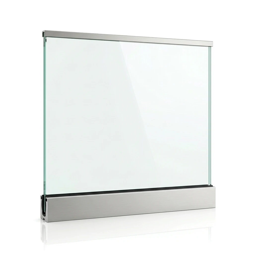 Glass Panel for Aluminum Base Shoe Railing